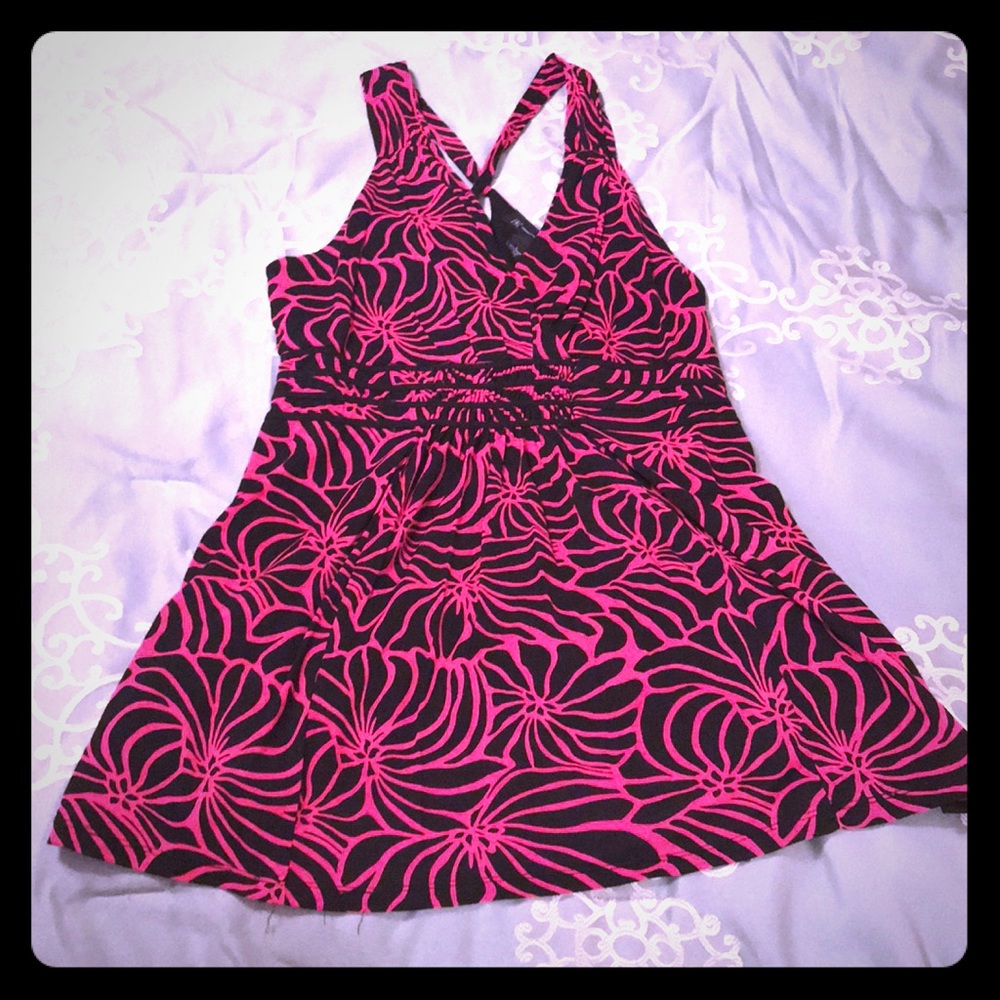 Gorgeous pink and black halter top